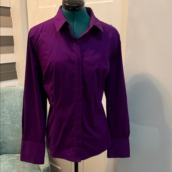 The Limited Tops - The Limited Deep Purple Women's Button-Down Shirt